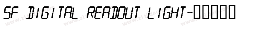 SF Digital Readout Light字体转换